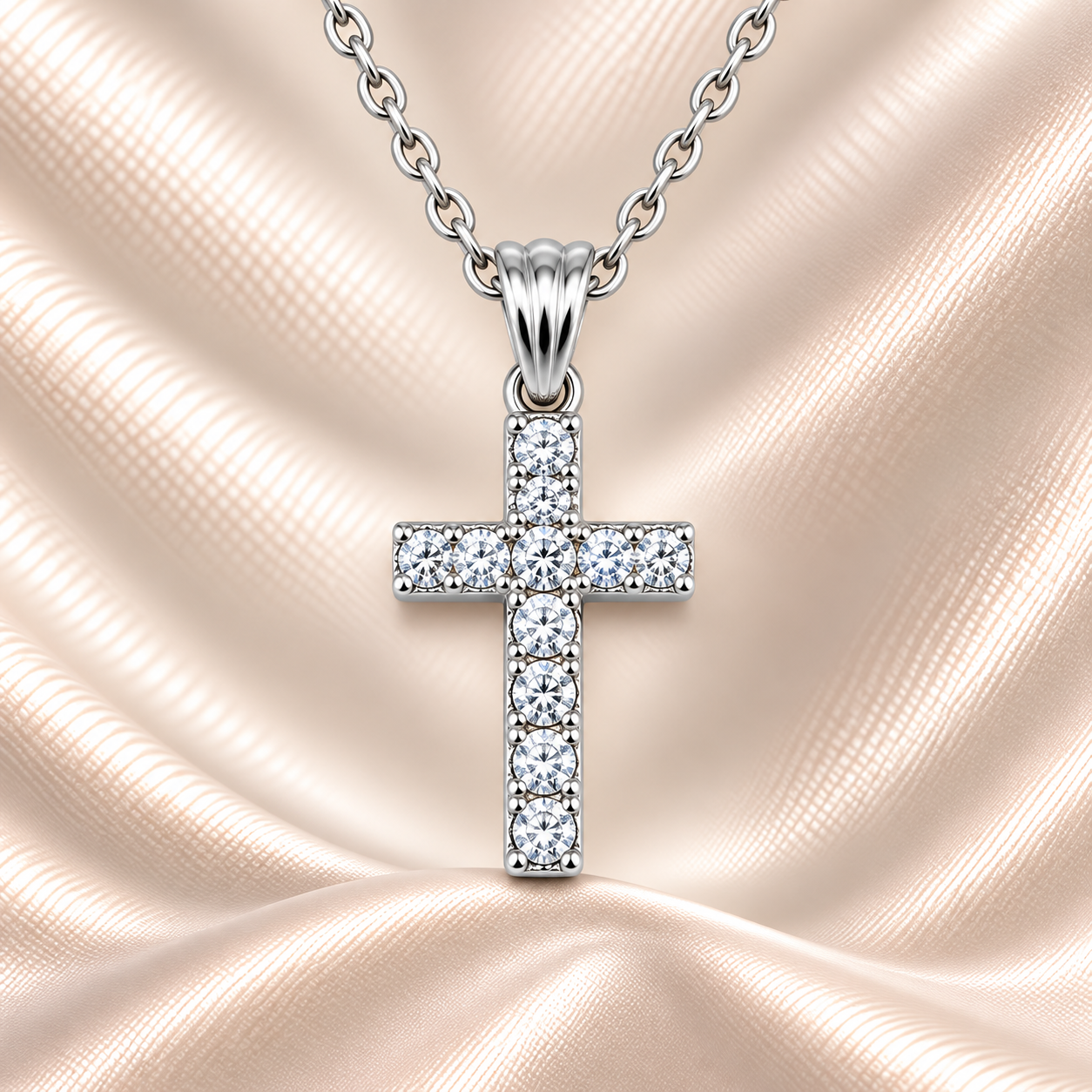 Radiating quiet strength and sparkle, this Moissanite cross in 925 silver symbolizes faith and grace. Timeless and hypoallergenic. Available now at BSI Jewelry.