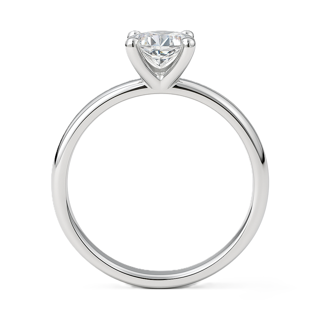 Moissanite Solitaire Ring – 925 Silver, 3mm Round Brilliant Cut