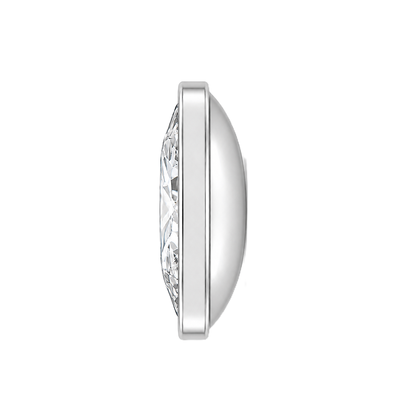 Oval Moissanite Necklace – 11 x 9 mm Oval – 925 Silver | BSI Jewelry