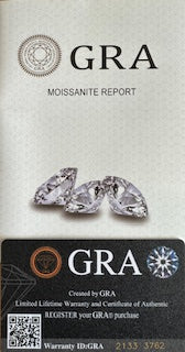Moissanite Solitaire Necklace – 925 Silver, 6mm Round Cut