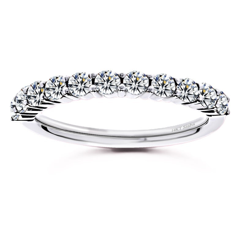 Moissanite Half-Eternity Wedding Band – 0.70 carat – 925 Silver