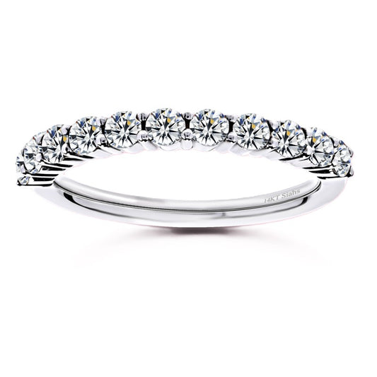 Moissanite Half-Eternity Wedding Band – 0.70 carat – 925 Silver