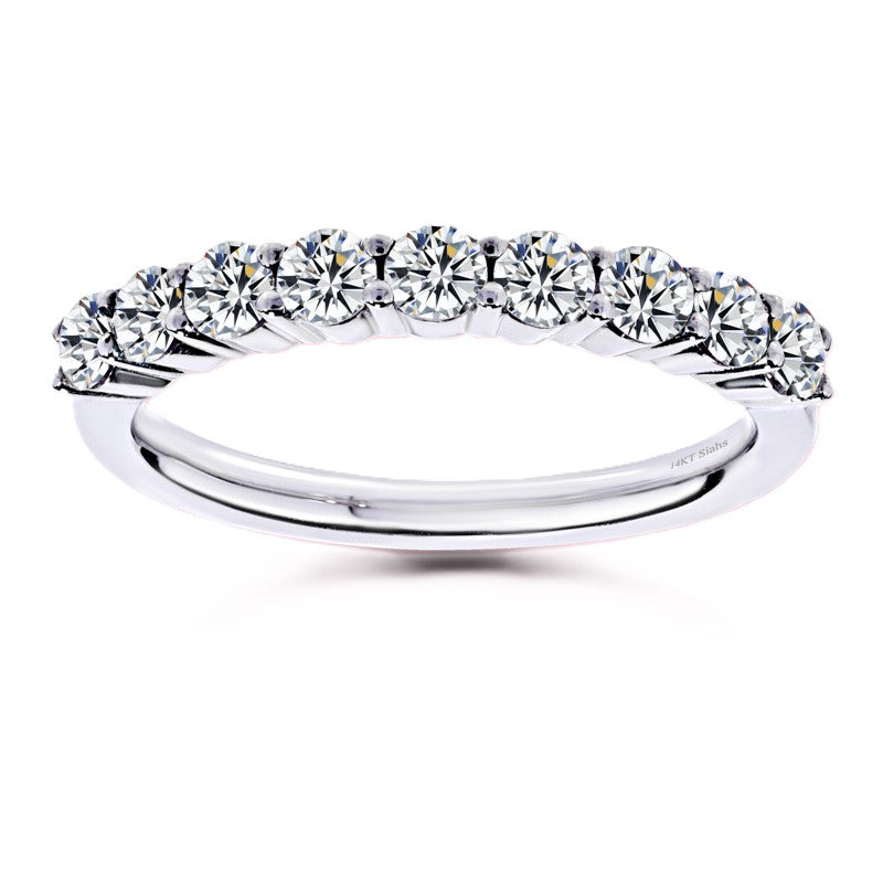 Moissanite Half-Eternity Wedding Band – 1.00 carat – 925 Silver