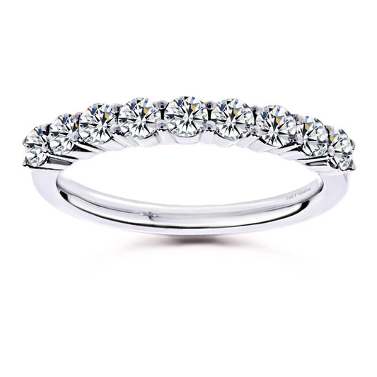 Moissanite Half-Eternity Wedding Band – 1.00 carat – 925 Silver