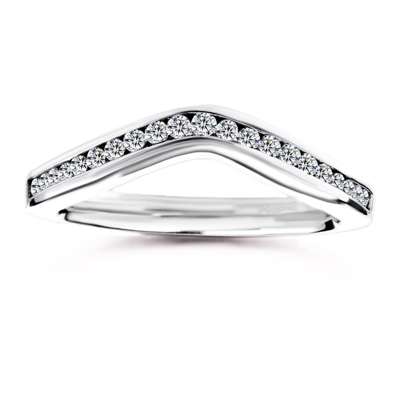 Moissanite Chevron Wedding Band – 0.30 carat – 925 Silver