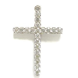 Moissanite Cross Pendant with Chain – 925 Silver