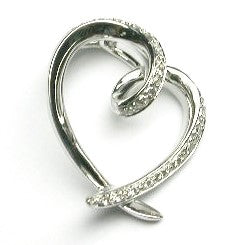 Moissanite Twisted Heart Pendant With Chain – 925 Silver