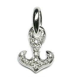 Moissanite Anchor Pendant With Chain – 925 Silver