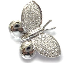 Moissanite Butterfly Pendant with Chain – 925 Silver