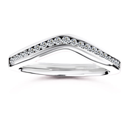 Moissanite Chevron Wedding Band – 0.30 carat – 925 Silver | BSI Jewelry