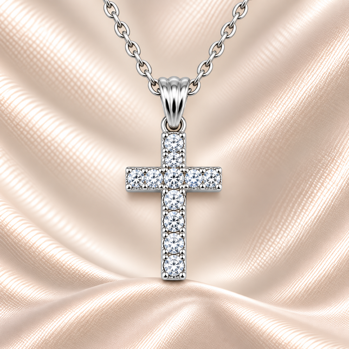 Radiating quiet strength and sparkle, this Moissanite cross in 925 silver symbolizes faith and grace. Timeless and hypoallergenic. Available now at BSI Jewelry.