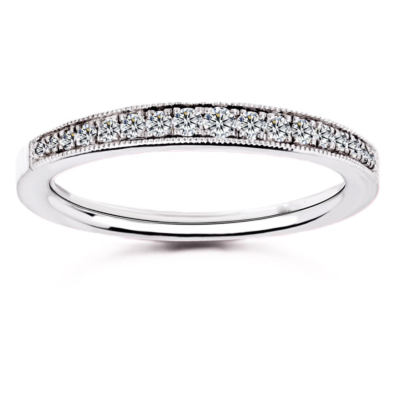 Moissanite Milgrain Half-Eternity Band – 0.30 carat – 925 Silver | BSI Jewelry