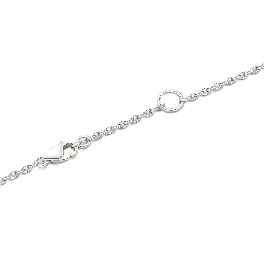 925 silver cable chain with lobster clasp for Yellow Sapphire Halo Necklace.