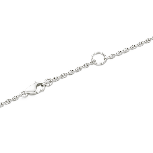 925 silver cable chain with lobster clasp for Yellow Sapphire Halo Necklace.